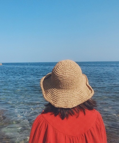 KOR（ケーオーアール）の「フレア麦わら帽子（ハット・レディース・ブラウン/アイボリー・FREE）」の22枚目の写真