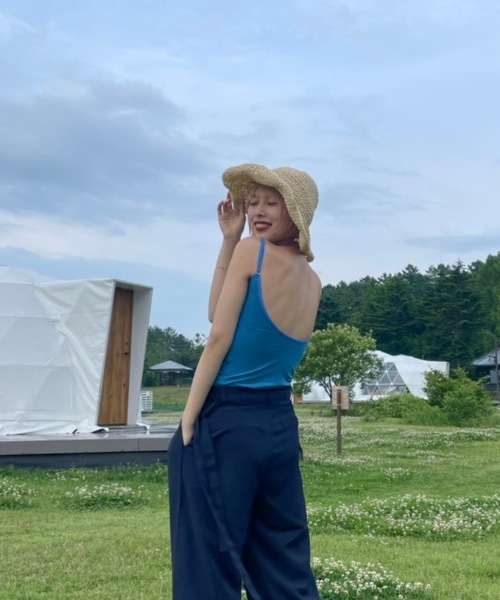 KOR（ケーオーアール）の「フレア麦わら帽子（ハット・レディース・ブラウン/アイボリー・FREE）」の6枚目の写真