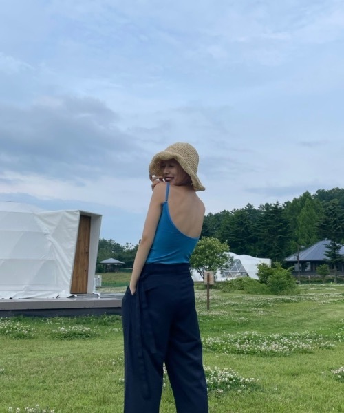 KOR（ケーオーアール）の「フレア麦わら帽子（ハット・レディース・ブラウン/アイボリー・FREE）」の8枚目の写真