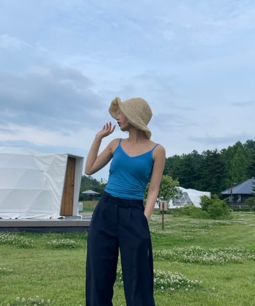 KOR（ケーオーアール）の「フレア麦わら帽子（ハット・レディース・ブラウン/アイボリー・FREE）」の10枚目の写真