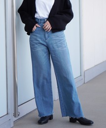 Dukkah/【低身長向け】スリットストレートパンツ