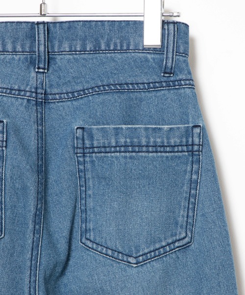 DuKKah（デュカ）の「Dukkah/【低身長向け】スリットストレートパンツ（デニムパンツ・レディース・ダークインディゴブルー/ホワイト・X-SMALL）」の15枚目の写真