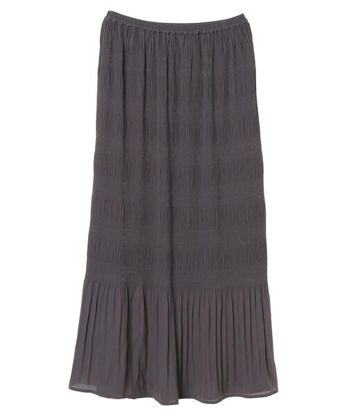 Green　Parks（グリーンパークス）の「マジョリカIラインスカート＊（スカート・レディース・イエロー/パープル/チャコールグレー・FREE）」の4枚目の写真