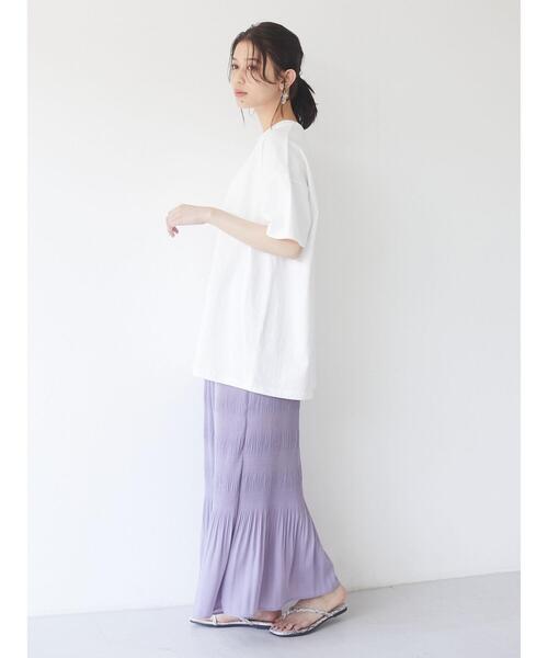 Green　Parks（グリーンパークス）の「マジョリカIラインスカート＊（スカート・レディース・イエロー/パープル/チャコールグレー・FREE）」の8枚目の写真