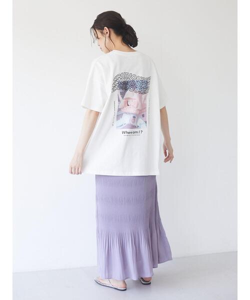 Green　Parks（グリーンパークス）の「マジョリカIラインスカート＊（スカート・レディース・イエロー/パープル/チャコールグレー・FREE）」の9枚目の写真