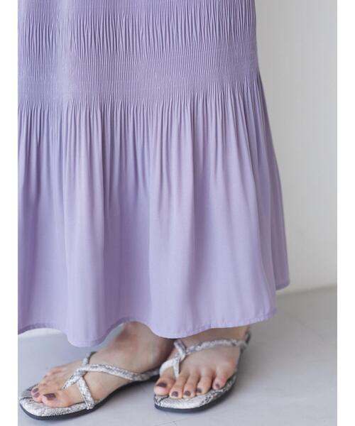 Green　Parks（グリーンパークス）の「マジョリカIラインスカート＊（スカート・レディース・イエロー/パープル/チャコールグレー・FREE）」の13枚目の写真