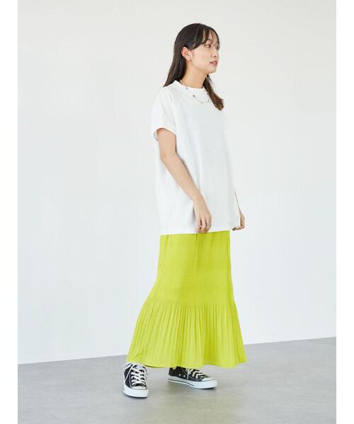 Green　Parks（グリーンパークス）の「マジョリカIラインスカート＊（スカート・レディース・イエロー/パープル/チャコールグレー・FREE）」の14枚目の写真