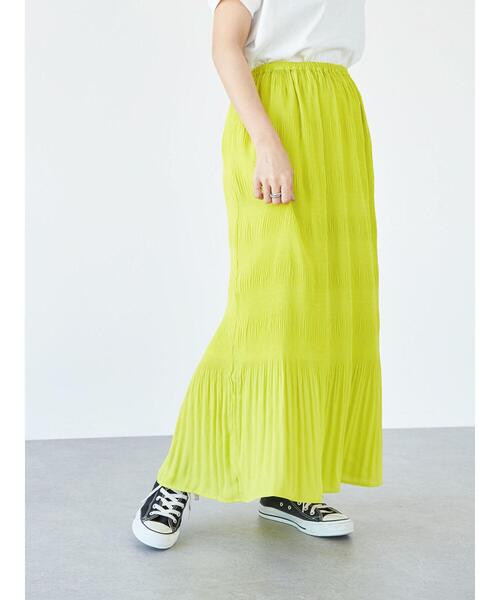 Green　Parks（グリーンパークス）の「マジョリカIラインスカート＊（スカート・レディース・イエロー/パープル/チャコールグレー・FREE）」の19枚目の写真