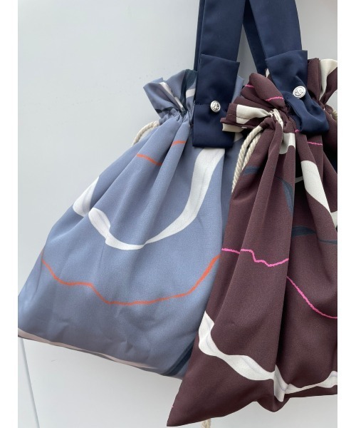 BEARDSLEY(ビアズリー)の「波柄バッグ(トートバッグ・レディース・ブラウン/ブルー・FREE)」の12枚目の写真