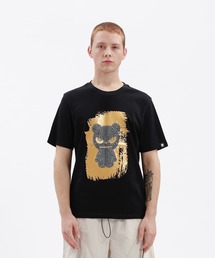 tシャツ HIPANDA ハイパンダ レディース ゴールドペイントワーク プリント 半袖Tシャツ レディース HIPANDA tシャツ ハイパンダ レディース 定番モチーフ ゴールド