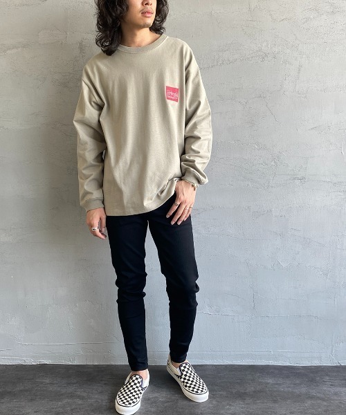 Manhattan Portage（マンハッタンポーテージ）の「[MANHATTAN PORTAGE/マンハッタンポーテージ] 別注 バックプリントロングスリーブTシャツ（Tシャツ/カットソー・レディース・チャコール/アイボリー/グレー・S/M/L/XL）」の7枚目の写真