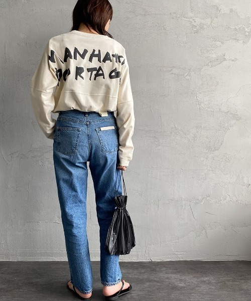 Manhattan Portage（マンハッタンポーテージ）の「[MANHATTAN PORTAGE/マンハッタンポーテージ] 別注 バックプリントロングスリーブTシャツ（Tシャツ/カットソー・レディース・チャコール/アイボリー/グレー・S/M/L/XL）」の10枚目の写真