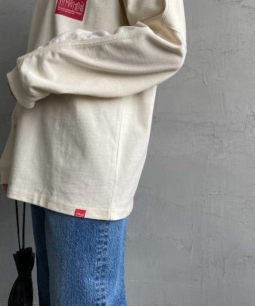 Manhattan Portage（マンハッタンポーテージ）の「[MANHATTAN PORTAGE/マンハッタンポーテージ] 別注 バックプリントロングスリーブTシャツ（Tシャツ/カットソー・レディース・チャコール/アイボリー/グレー・S/M/L/XL）」の22枚目の写真