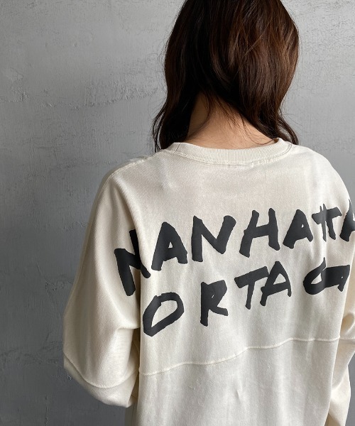 Manhattan Portage（マンハッタンポーテージ）の「[MANHATTAN PORTAGE/マンハッタンポーテージ] 別注 バックプリントロングスリーブTシャツ（Tシャツ/カットソー・レディース・チャコール/アイボリー/グレー・S/M/L/XL）」の12枚目の写真