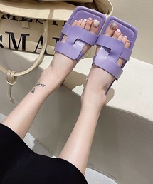 meJane | スクエアデザインフラットサンダル【ZOZOTOWN限定】(サンダル)