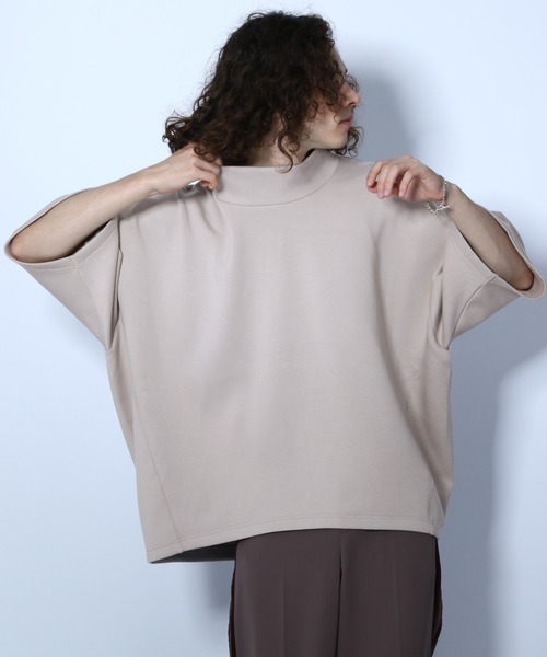 HARE（ハレ）の「BIGハイネックカットソー(HARE)（Tシャツ/カットソー・メンズ・ブラック/ベージュ/グレー/グリーン・FREE）」の3枚目の写真