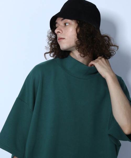 HARE（ハレ）の「BIGハイネックカットソー(HARE)（Tシャツ/カットソー・メンズ・ブラック/ベージュ/グレー/グリーン・FREE）」の4枚目の写真