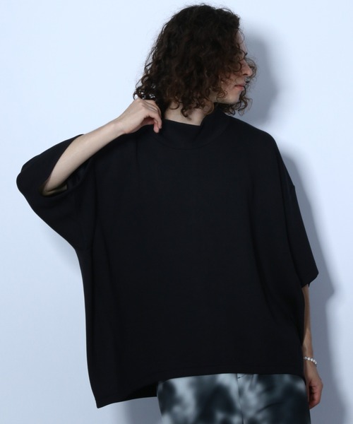 HARE（ハレ）の「BIGハイネックカットソー(HARE)（Tシャツ/カットソー・メンズ・ブラック/ベージュ/グレー/グリーン・FREE）」の5枚目の写真