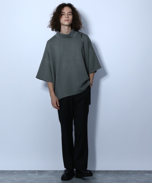 HARE（ハレ）の「BIGハイネックカットソー(HARE)（Tシャツ/カットソー・メンズ・ブラック/ベージュ/グレー/グリーン・FREE）」の10枚目の写真