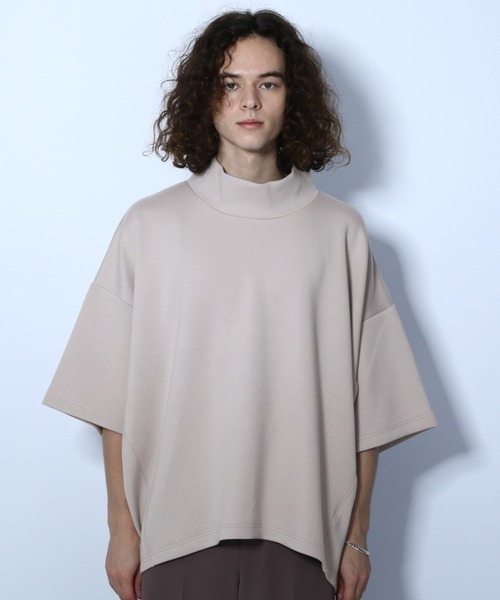 HARE（ハレ）の「BIGハイネックカットソー(HARE)（Tシャツ/カットソー・メンズ・ブラック/ベージュ/グレー/グリーン・FREE）」の6枚目の写真