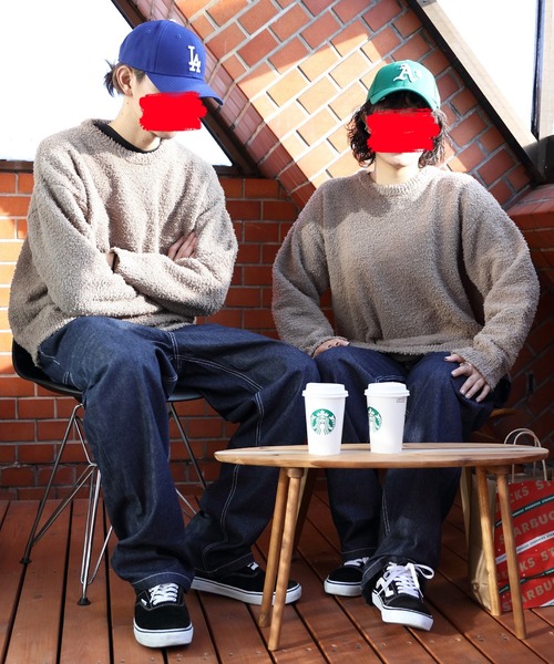 8(eight)(エイト)の「ワイドペインターパンツ(デニムパンツ・メンズ・オフホワイト/サックスブルー/ストライプ/ワンウォッシュ・MEDIUM/LARGE)」の15枚目の写真