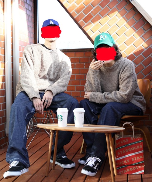 8(eight)(エイト)の「ワイドペインターパンツ(デニムパンツ・メンズ・オフホワイト/サックスブルー/ストライプ/ワンウォッシュ・MEDIUM/LARGE)」の19枚目の写真