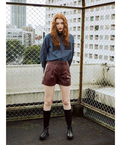 jouetie（ジュエティ）の「バイカラーパイピングフラワーシャツ（シャツ/ブラウス・レディース・パープル/オフホワイト/ブルー・MEDIUM）」の16枚目の写真