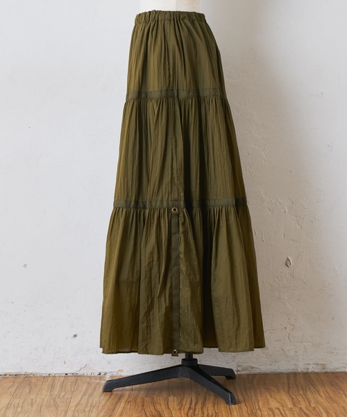 BEARDSLEY（ビアズリー）の「テントスカート（スカート・レディース・カーキ/ブラック・FREE）」の4枚目の写真