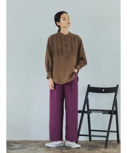 GARAGE OF GOOD CLOTHING（ガレージオブグッドクロージング）の「ピンタックドレスシャツ＊（シャツ/ブラウス・レディース・ベージュ/ホワイト/ダークカーキ・FREE）」の15枚目の写真