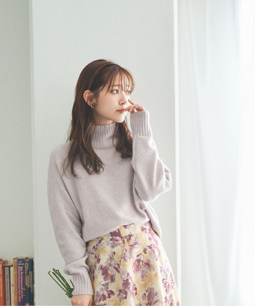 PROPORTION BODY DRESSING（プロポーションボディドレッシング）の「フォックスタートルニット / 1211270002（ニット/セーター・レディース・ピンク系その他/ホワイト系その他・FREE）」の2枚目の写真