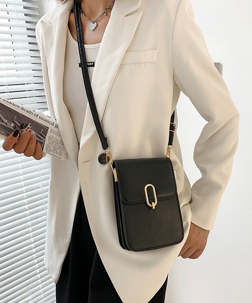 TABI PAL（タビパル）の「2つ仕分け　コンパクトショルダー/スマホ入れ（ショルダーバッグ・レディース・イエロー/ブラック/ホワイト・FREE）」の5枚目の写真