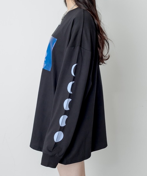 RASVOA(ラスボア)の「MOON ロンT(Tシャツ/カットソー・レディース・ブラック/オフホワイト・FREE)」の17枚目の写真