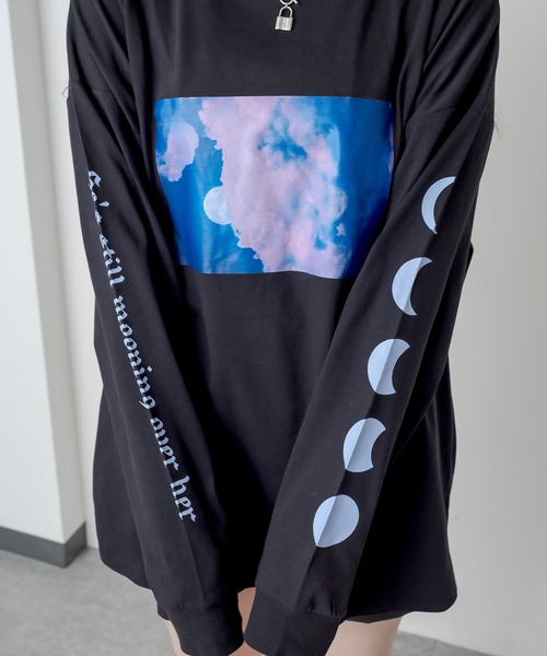 RASVOA(ラスボア)の「MOON ロンT(Tシャツ/カットソー・レディース・ブラック/オフホワイト・FREE)」の20枚目の写真