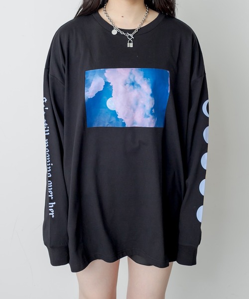 RASVOA(ラスボア)の「MOON ロンT(Tシャツ/カットソー・レディース・ブラック/オフホワイト・FREE)」の15枚目の写真