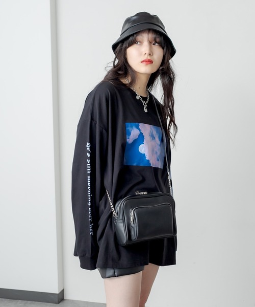 RASVOA(ラスボア)の「MOON ロンT(Tシャツ/カットソー・レディース・ブラック/オフホワイト・FREE)」の6枚目の写真