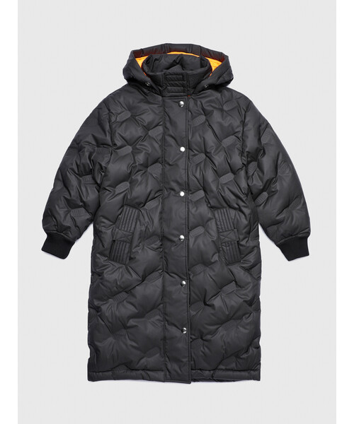 DIESEL（ディーゼル）の「DIESEL KID ジュニア ダウンコート リアルダウン（ダウンジャケット/コート・キッズ・ワインレッド/ブラック・6Y/12Y/8Y/14Y/4Y/10Y）」の2枚目の写真