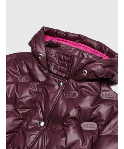 DIESEL（ディーゼル）の「DIESEL KID ジュニア ダウンコート リアルダウン（ダウンジャケット/コート・キッズ・ワインレッド/ブラック・6Y/12Y/8Y/14Y/4Y/10Y）」の4枚目の写真