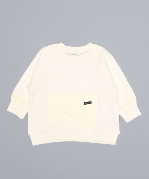 quoti use fith(クゥオティ ユース フィス)の「裏毛ポケット長袖スウェット(スウェット・キッズ・ホワイト/カーキ/チャコールグレー・80/90/100/110/120/130)」の16枚目の写真