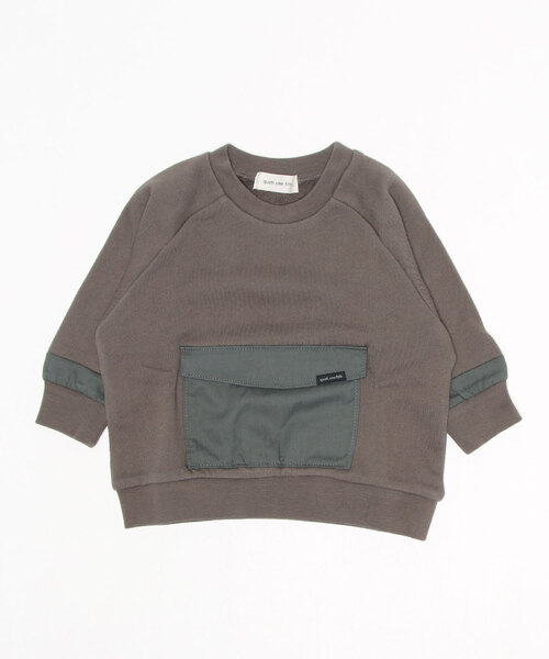 quoti use fith(クゥオティ ユース フィス)の「裏毛ポケット長袖スウェット(スウェット・キッズ・ホワイト/カーキ/チャコールグレー・80/90/100/110/120/130)」の15枚目の写真