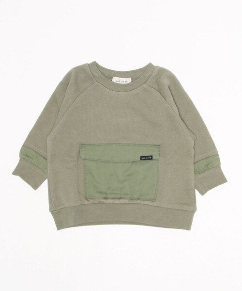 quoti use fith(クゥオティ ユース フィス)の「裏毛ポケット長袖スウェット(スウェット・キッズ・ホワイト/カーキ/チャコールグレー・80/90/100/110/120/130)」の14枚目の写真