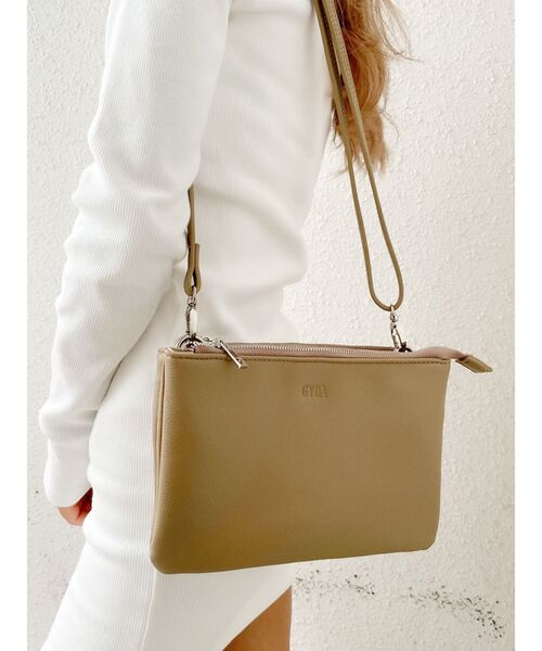 GYDA(ジェイダ)の「2ROOMシンプル ショルダーバッグ(ショルダーバッグ・レディース・ブラック/ベージュ・FREE)」の1枚目の写真