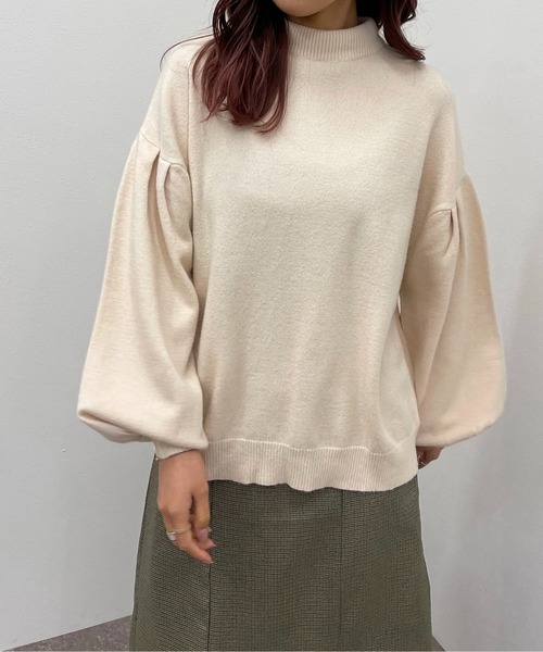 apres jour mignon(アプレジュールミニョン)の「袖タックニット【ZOZOTOWN限定アイテム】【9PO】(ニット/セーター・レディース・ブルー/オレンジ/ブラック/グリーン/アイボリー・フリー/X-LARGE)」の14枚目の写真