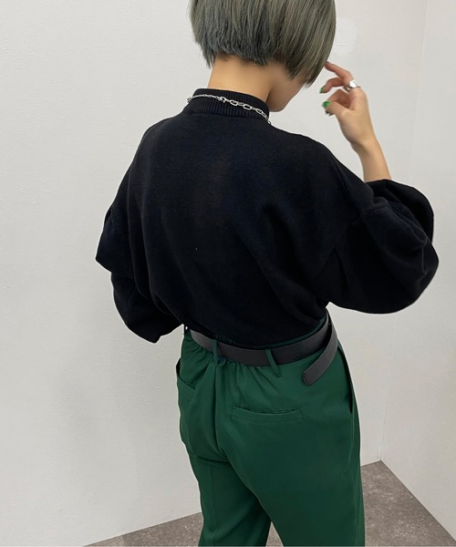 apres jour mignon(アプレジュールミニョン)の「袖タックニット【ZOZOTOWN限定アイテム】【9PO】(ニット/セーター・レディース・ブルー/オレンジ/ブラック/グリーン/アイボリー・フリー/X-LARGE)」の19枚目の写真
