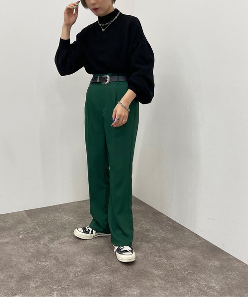 apres jour mignon(アプレジュールミニョン)の「袖タックニット【ZOZOTOWN限定アイテム】【9PO】(ニット/セーター・レディース・ブルー/オレンジ/ブラック/グリーン/アイボリー・フリー/X-LARGE)」の20枚目の写真