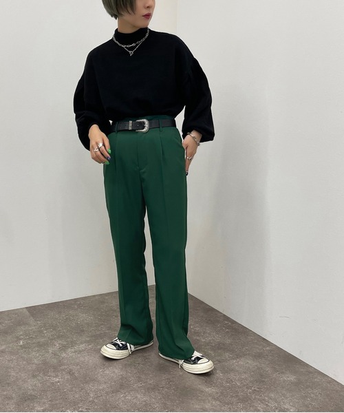 apres jour mignon(アプレジュールミニョン)の「袖タックニット【ZOZOTOWN限定アイテム】【9PO】(ニット/セーター・レディース・ブルー/オレンジ/ブラック/グリーン/アイボリー・フリー/X-LARGE)」の21枚目の写真