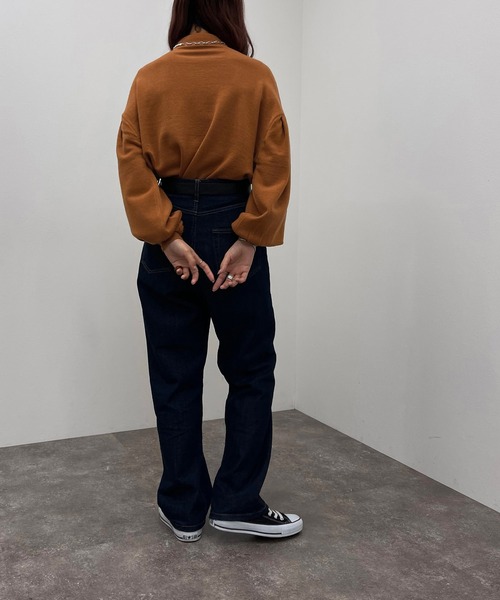 apres jour mignon(アプレジュールミニョン)の「袖タックニット【ZOZOTOWN限定アイテム】【9PO】(ニット/セーター・レディース・ブルー/オレンジ/ブラック/グリーン/アイボリー・フリー/X-LARGE)」の6枚目の写真