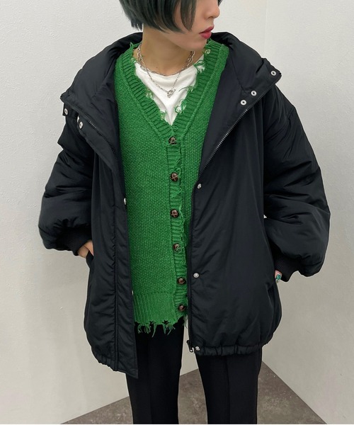 apres jour mignon（アプレジュールミニョン）の「中綿モンスターパーカー【ZOZOTOWN限定アイテム】（その他アウター・レディース・カーキ/ブラック・X-LARGE/フリー）」の3枚目の写真