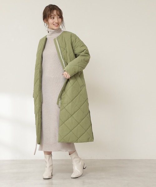 N.（N. Natural Beauty Basic）（エヌエヌナチュラルビューティーベーシック）の「◆ウールベーシックタートルネックニットワンピース（ワンピース・レディース・ブラック/オートミール/パープル・MEDIUM）」の18枚目の写真