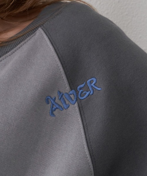 AIVER(アイバー)の「AIVER ボリューム起毛刺繍ラグランスウェット(スウェット・メンズ・チャコールグレー/ブラック/ライトグレー・LARGE/MEDIUM)」の10枚目の写真