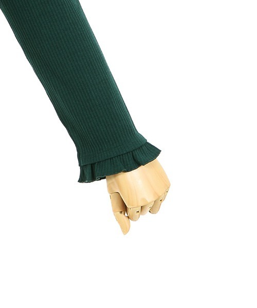 axes femme(アクシーズファム)の「モチーフレース長袖インナー(Tシャツ/カットソー・レディース・ブラック/キナリ/ラベンダー/ダークグリーン・MEDIUM)」の8枚目の写真